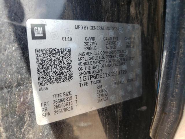 1GTP6DE11K1219729 GMC CANYON SLT