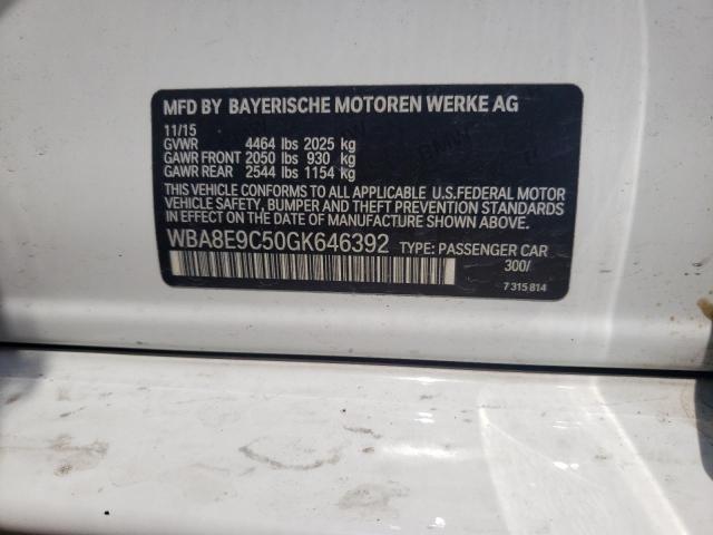 WBA8E9C50GK646392 BMW 328 I Sulev