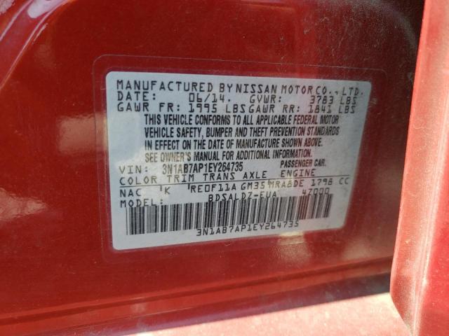 3N1AB7AP1EY264735 Nissan SENTRA S