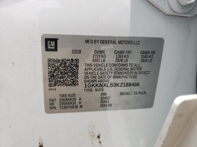 1GKKNXLS3KZ188466 GMC Acadia Denali