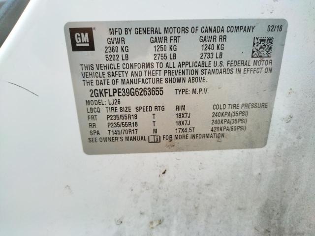 2GKFLPE39G6263655 GMC Terrain Slt