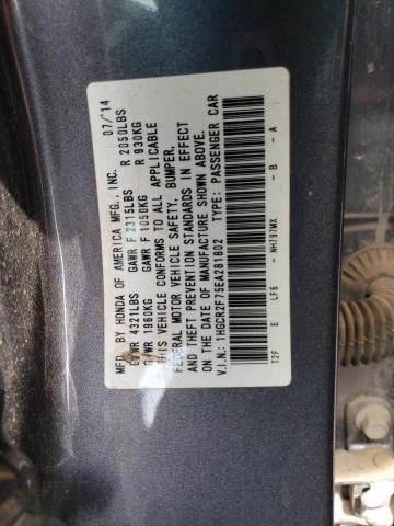 1HGCR2F75EA281802 Honda ACCORD EX