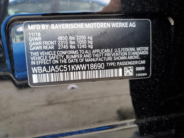 WBAJA5C51KWW18690 BMW 530 I