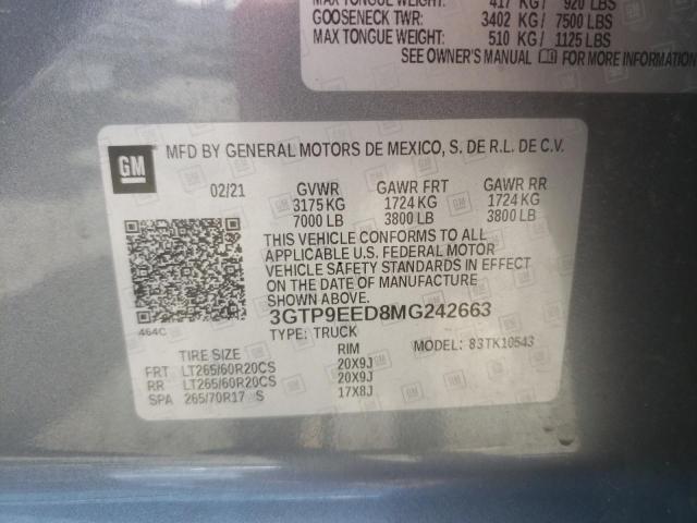 3GTP9EED8MG242663 GMC Sierra K1500 At4