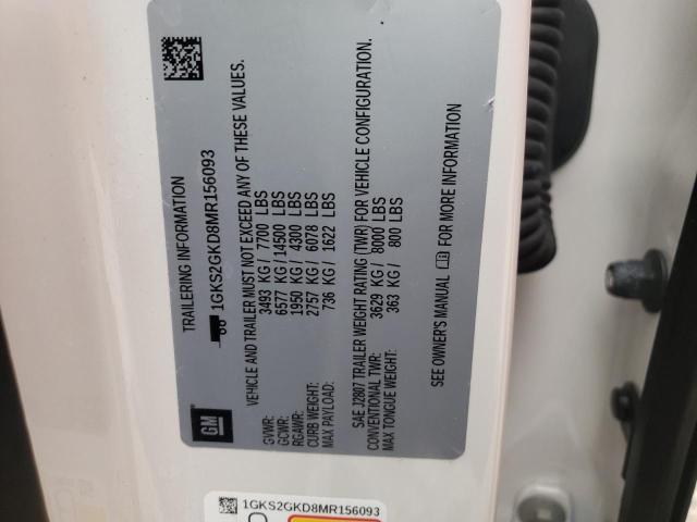 1GKS2GKD8MR156093 GMC Yukon Xl K1500 Slt