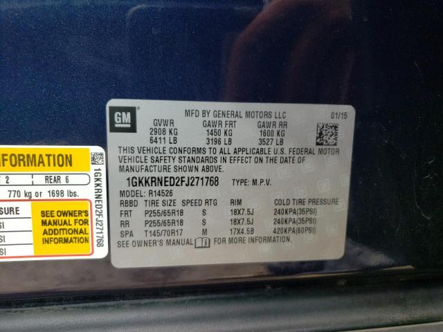 1GKKRNED2FJ271768 GMC ACADIA SLE