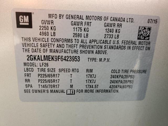 2GKALMEK9F6423953 GMC Terrain Sle