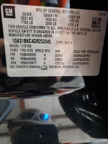 1GKS1BKC4GR252045 GMC YUKON SLT