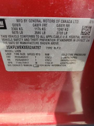 2GKFLWEKXE6244787 GMC Terrain Sle