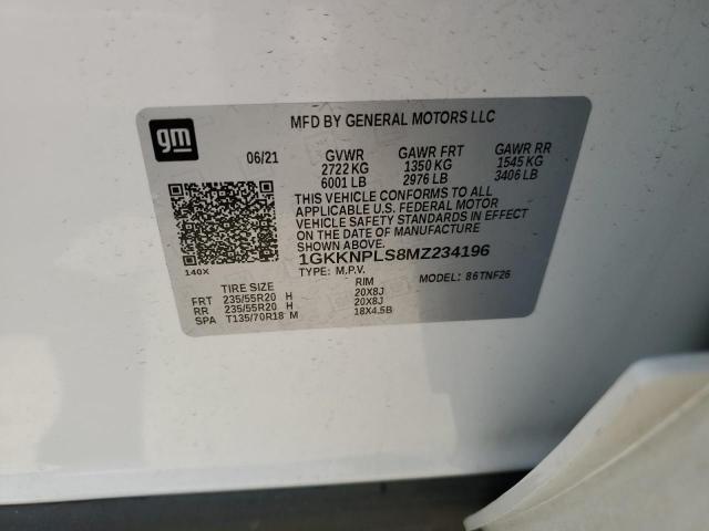 1GKKNPLS8MZ234196 GMC Acadia Denali