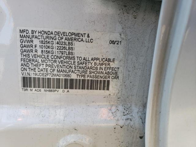 19UDE2F72MA010680 Acura Ilx Premium