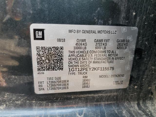 1GT12PEY2KF115575 GMC Sierra K2500 Sle