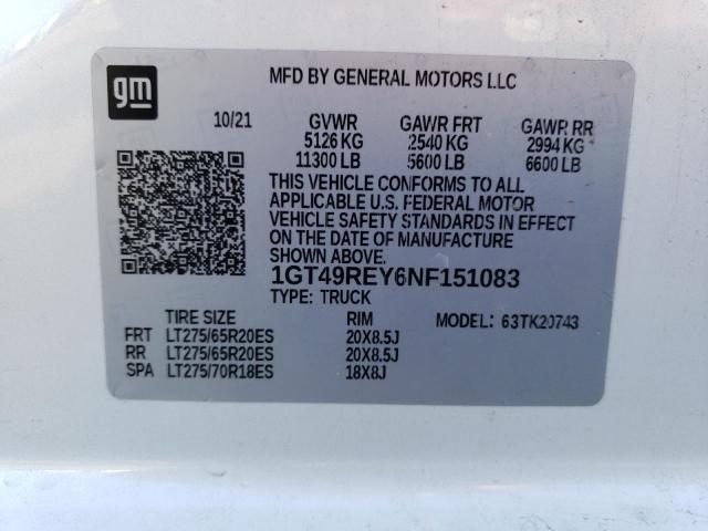 1GT49REY6NF151083 GMC Sierra K2500 Denali