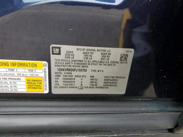 1GKKVRKD0FJ150759 GMC Acadia Slt-1