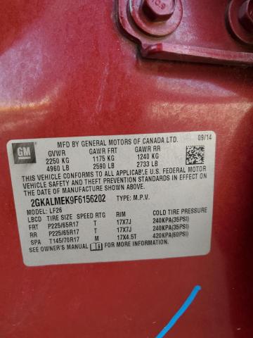 2GKALMEK9F6156202 GMC Terrain Sle