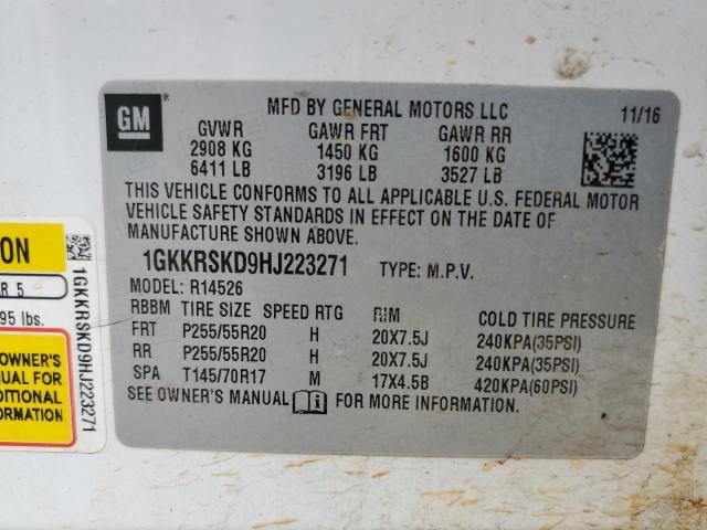 1GKKRSKD9HJ223271 GMC Acadia Limited Slt-2