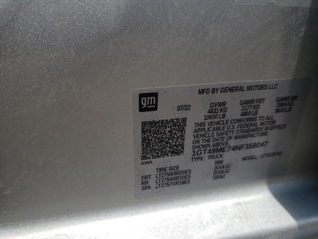 1GT49ME74NF358047 GMC Sierra K2500 Sle