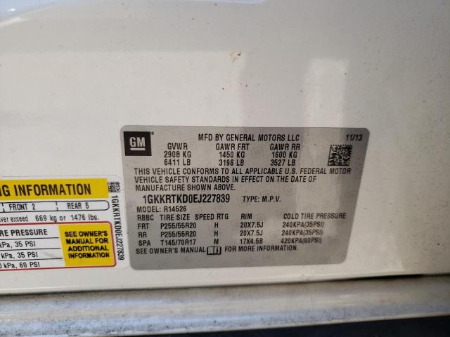 1GKKRTKD0EJ227839 GMC Acadia Denali