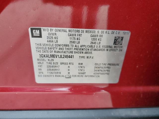 3GKALMEV1JL249441 GMC Terrain Sle
