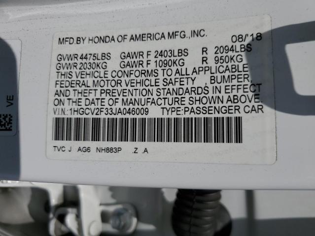 1HGCV2F33JA046009 Honda Accord Sport
