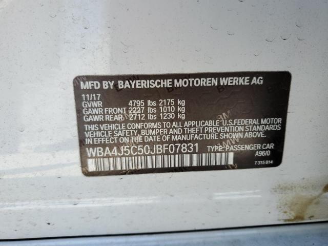 WBA4J5C50JBF07831 BMW 440i Gran Coupe