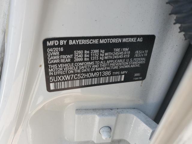 5UXXW7C52H0M91386 BMW X4 Xdrivem40i