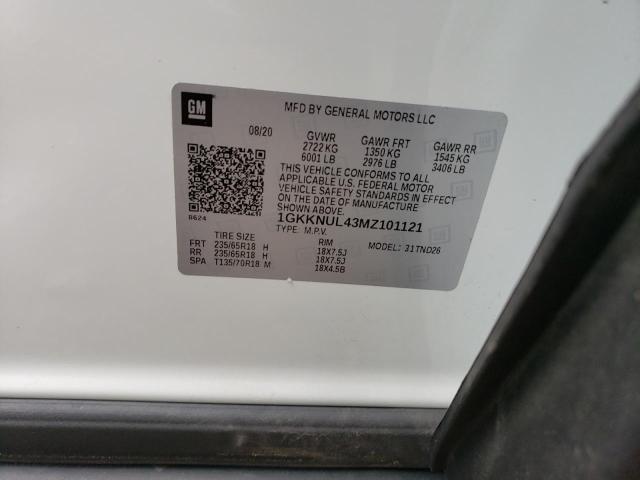 1GKKNUL43MZ101121 GMC ACADIA SLT