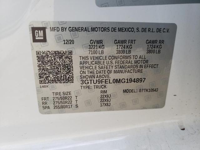 3GTU9FEL0MG194897 GMC Sierra K1500 Denali