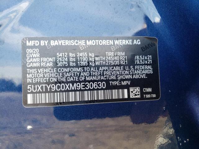 5UXTY9C0XM9E30630 BMW X3 Xdrivem40i