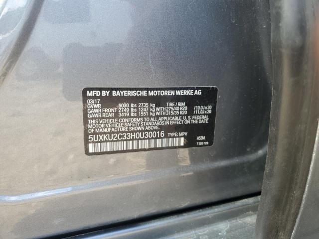 5UXKU2C33H0U30016 BMW X6 Xdrive35i