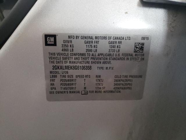 2GKALMEK8G6106358 GMC Terrain Sle