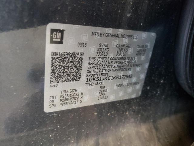 1GKS1JKC1KR172642 GMC Yukon Xl C1500 Slt