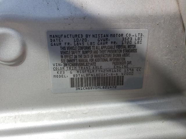 3N1CN8BV0ML821472 Nissan VERSA S
