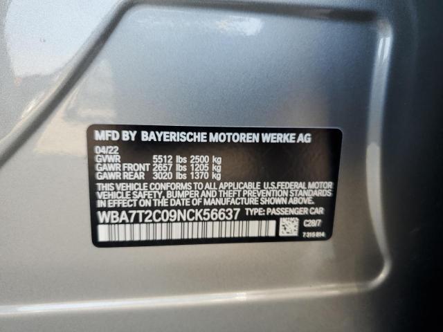 WBA7T2C09NCK56637 BMW 740 I