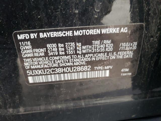 5UXKU2C38H0U28682 BMW X6 Xdrive35i