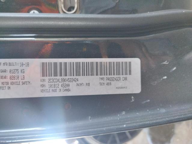 2C3CDXL99KH522424 Dodge Charger Srt Hellcat