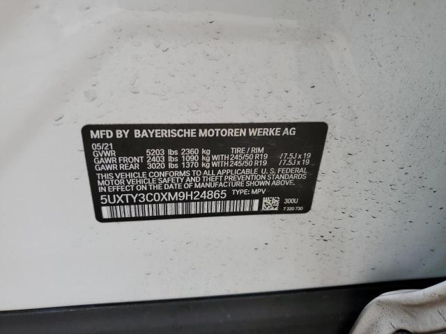 5UXTY3C0XM9H24865 BMW X3 Sdrive30i