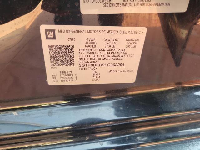 3GTP8DED9LG368204 GMC Sierra C1500 Slt