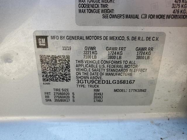 3GTU9CED1LG168167 GMC Sierra K1500 Elevation