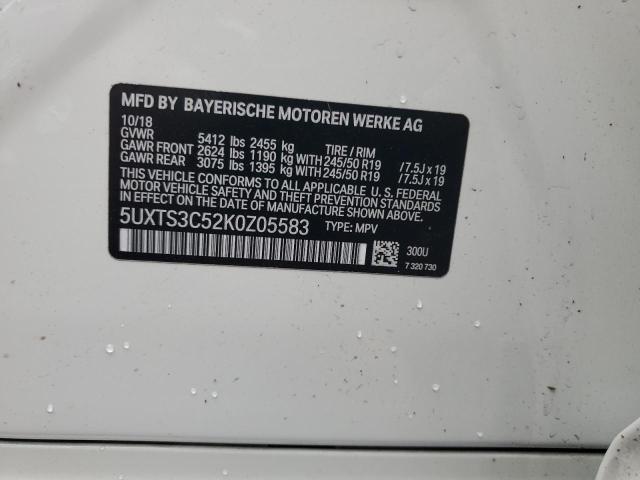 5UXTS3C52K0Z05583 BMW X3 Xdrivem40i