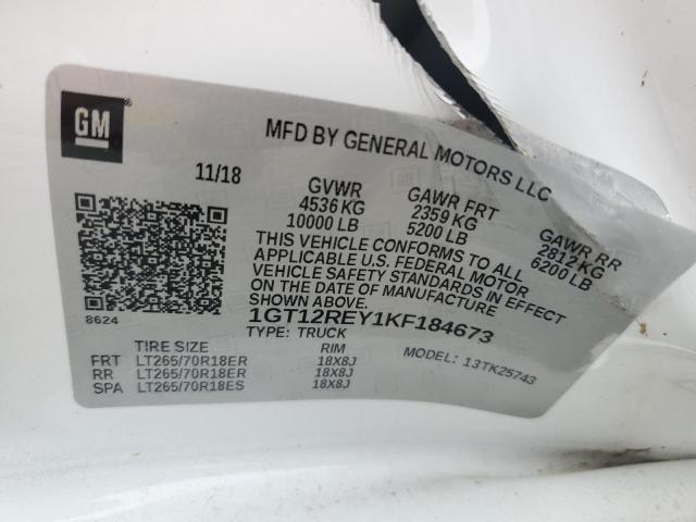 1GT12REY1KF184673 GMC Sierra K2500 Slt