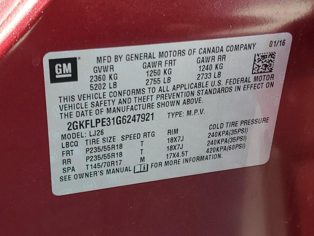 2GKFLPE31G6247921 GMC Terrain Slt