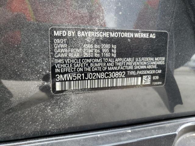 3MW5R1J02N8C30892 BMW 330I