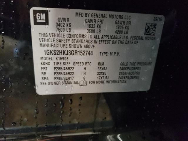 1GKS2HKJ3GR152744 GMC YUKON XL DENALI