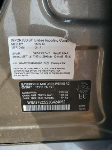 WBA7F2C53JG424052 BMW 750 Xi