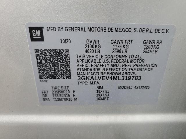 3GKALVEV4ML319783 GMC Terrain Slt