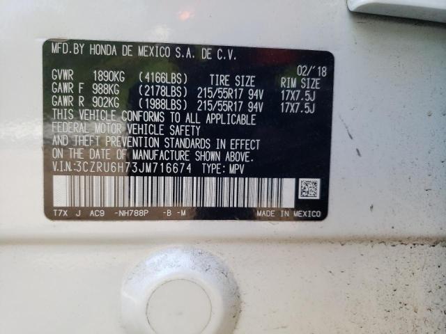 3CZRU6H73JM716674 Honda Hr-v Exl