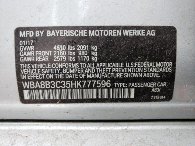 WBA8B3C35HK777596 BMW 340 I