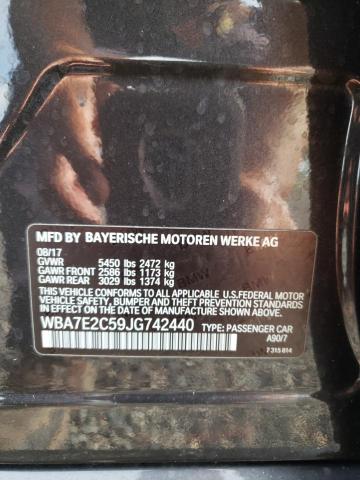 WBA7E2C59JG742440 BMW 740 I