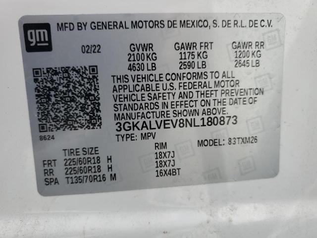 3GKALVEV8NL180873 GMC Terrain Slt